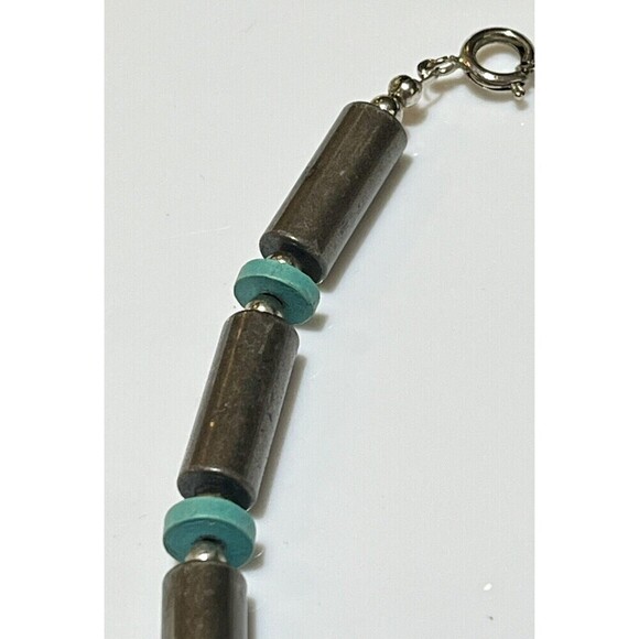 Womens Native American Style Necklace Faux Turquoise Statement Beaded Tribal - Picture 6 of 8